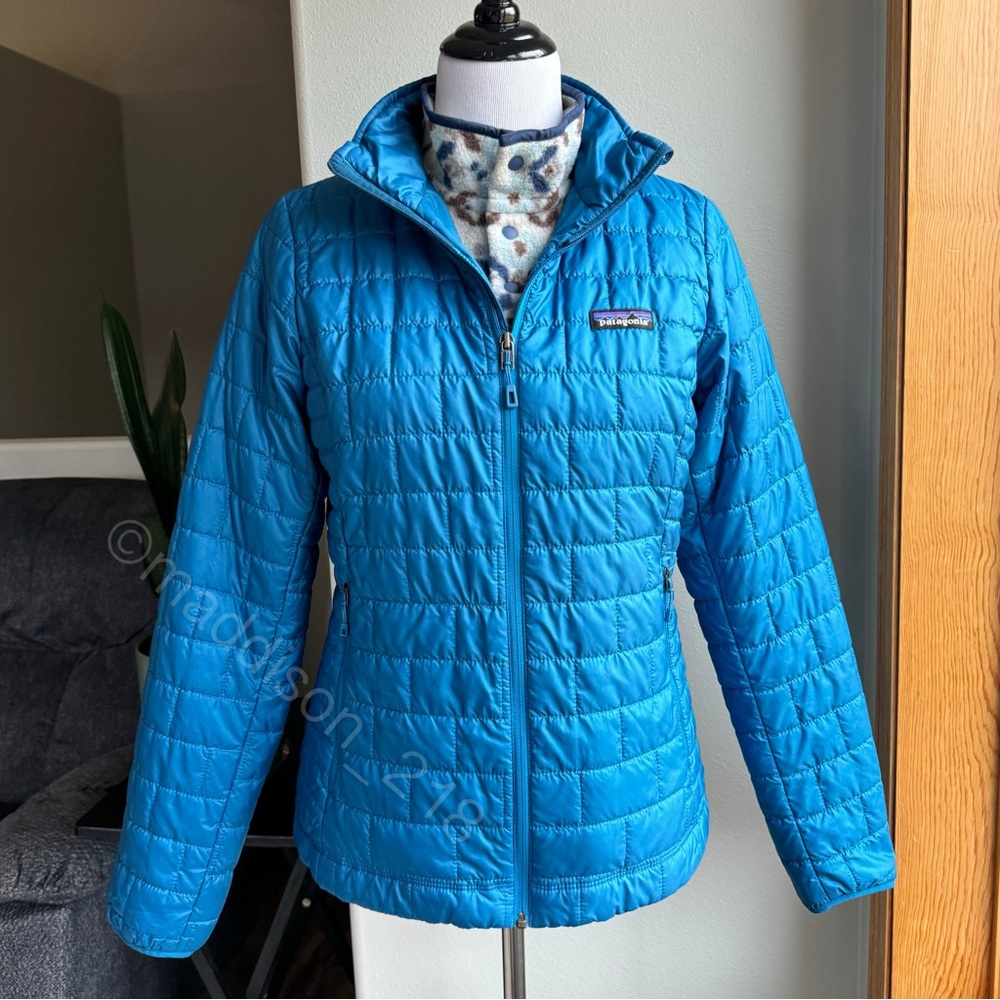 Patagonia Nano Puff Jacket Stellar Blue Medium Windproof Water Resistant M